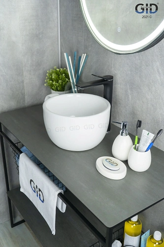 Раковина Gid N9055 51186 накладная белая 40x30x18 Раковина Gid N9055 51186 накладная белая 40x30x18