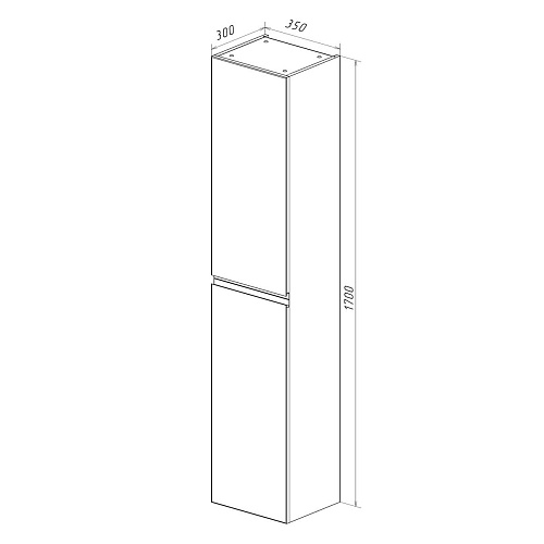 Шкаф-пенал Lemark VEON 35 см подвесной/напольный, левый/правый, белый LM01V35P Шкаф-пенал Lemark VEON 35 см подвесной/напольный, левый/правый, белый LM01V35P