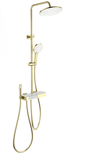 Душевая система Wonzon & Woghand с термостатом, брашированное золото (WW-B3580-BG) Душевая система Wonzon & Woghand с термостатом, брашированное золото (WW-B3580-BG)