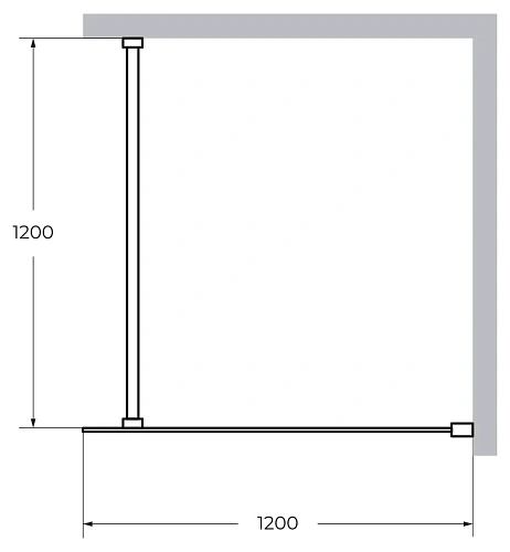 Душевая перегородка CEZARES LIBERTA-L-1-120-120-BR-NERO 120см стекло тонированное (бронза), профиль черный Душевая перегородка CEZARES LIBERTA-L-1-120-120-BR-NERO 120см стекло тонированное (бронза), профиль черный