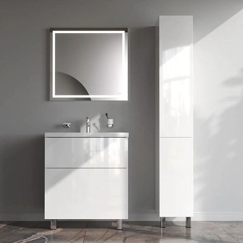 Тумба под раковину AM.PM Gem M90FSX07522WG32 напольная, 75 см push-to-open, белый Тумба под раковину AM.PM Gem M90FSX07522WG32 напольная, 75 см push-to-open, белый