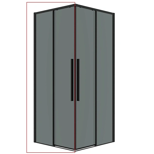 Душевая дверь GROSSMAN Galaxy 1/2.K33.01.12.21.10 (120x195) черный матовый, стекло тонированное Душевая дверь GROSSMAN Galaxy 1/2.K33.01.12.21.10 (120x195) черный матовый, стекло тонированное