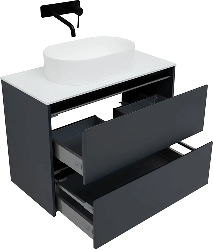 Тумба под раковину Allen Brau Activity 90 1.34005.AM антрацит матовый/черный брашированный Тумба под раковину Allen Brau Activity 90 1.34005.AM антрацит матовый/черный брашированный