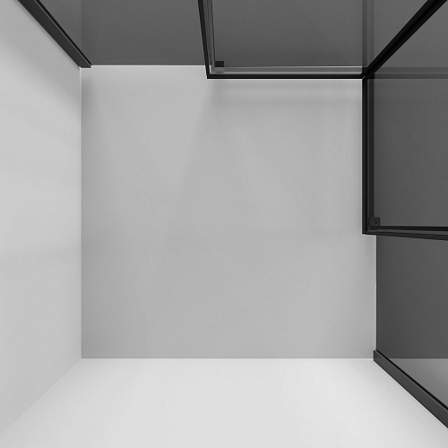 Душевой уголок Niagara Nova NG-2830-34BLACK (100x100x195) квадратная, раздвижная, черный матовый, стекло тониров Душевой уголок Niagara Nova NG-2830-34BLACK (100x100x195) квадратная, раздвижная, черный матовый, стекло тониров