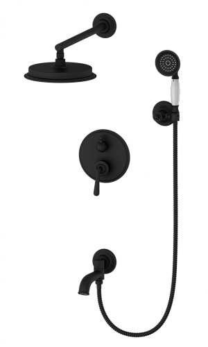 Душевая система Wonzon & Woghand встраиваемая, черный матовый (WW-88939008-MB) Душевая система Wonzon & Woghand встраиваемая, черный матовый (WW-88939008-MB)