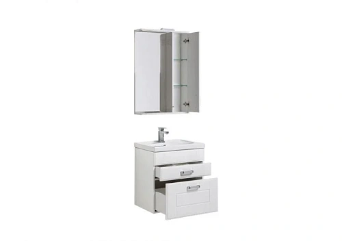 Комплект мебели Aquanet Рондо 60 белый (2 ящика) 00195704 Комплект мебели Aquanet Рондо 60 белый (2 ящика) 00195704