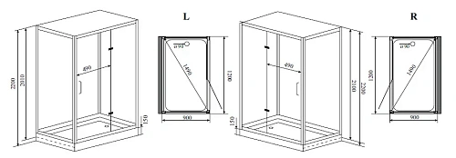 Душевая кабина Timo Premium PURO (90x120x220) H-511L-T-CH/C стульчик прозрачный Душевая кабина Timo Premium PURO (90x120x220) H-511L-T-CH/C стульчик прозрачный