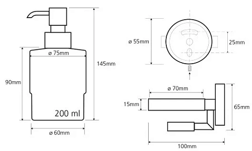 Дозатор жидкого мыла Bemeta OMEGA 104109182 Дозатор жидкого мыла Bemeta OMEGA 104109182
