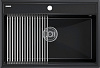 Картинка анонса товара «кухонная мойка paulmark stepia 80 с ролл-матом step брашированная pm117551-blm+r375-bs»
