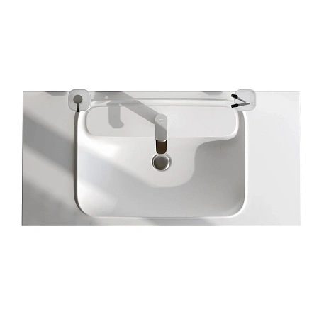 Раковина AM.PM Func M8FWPC1000WM мебельная, литьевой мрамор, 100 см, белый матовый Раковина AM.PM Func M8FWPC1000WM мебельная, литьевой мрамор, 100 см, белый матовый