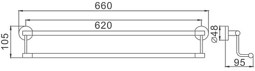 Полотенцедержатель Haiba HB1709 Полотенцедержатель Haiba HB1709