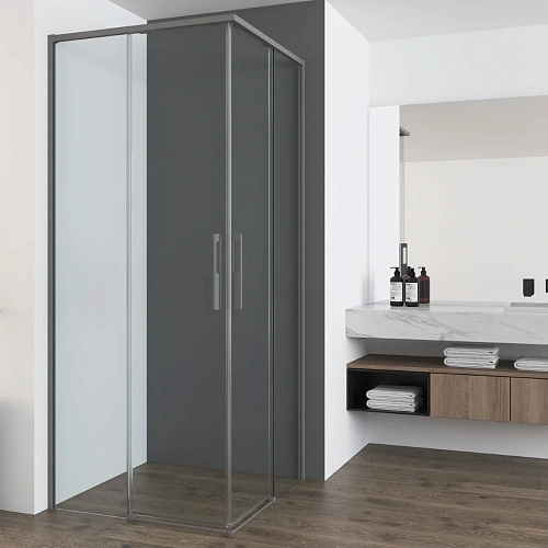 Душевой уголок Vincea Ultima VSS-7UL8090CLGM 800x900 вороненая сталь, стекло прозрачное Душевой уголок Vincea Ultima VSS-7UL8090CLGM 800x900 вороненая сталь, стекло прозрачное