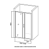 Душевая дверь Orange E02-160TCR в нишу, 160х190 Душевая дверь Orange E02-160TCR в нишу, 160х190