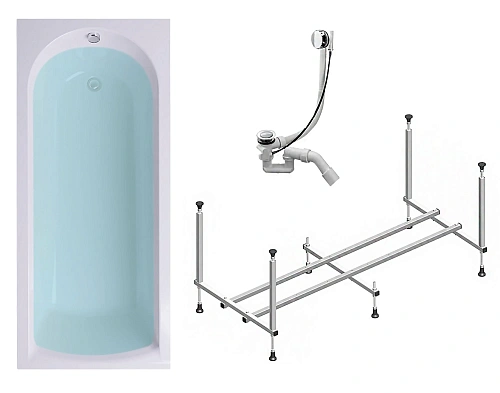 Акриловая ванна Timo MIKA1880 1800x800x580 с каркасом и слив-переливом Акриловая ванна Timo MIKA1880 1800x800x580 с каркасом и слив-переливом