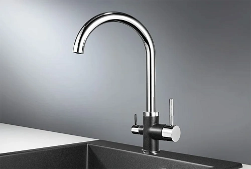 Смеситель для кухни Granula 3168, XРОМ/ЧЁРНЫЙ Смеситель для кухни Granula 3168, XРОМ/ЧЁРНЫЙ
