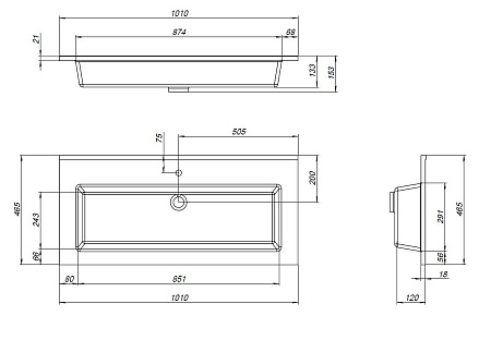 Раковина Aquanet Текла 100 00328016 Раковина Aquanet Текла 100 00328016