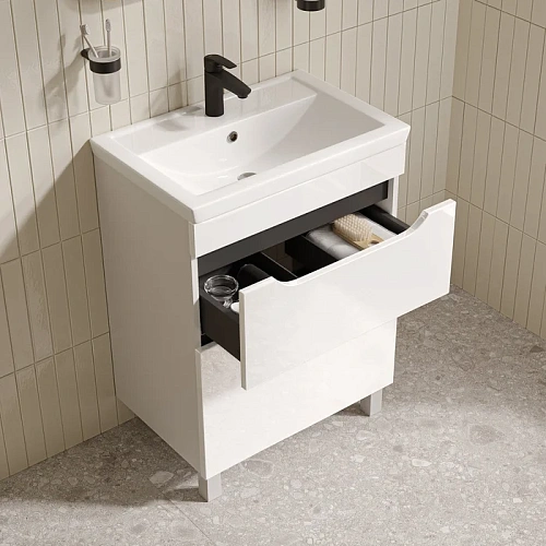 Тумба с раковиной IDDIS Ray RAY60WFi95K напольная, 60 см, белый Тумба с раковиной IDDIS Ray RAY60WFi95K напольная, 60 см, белый