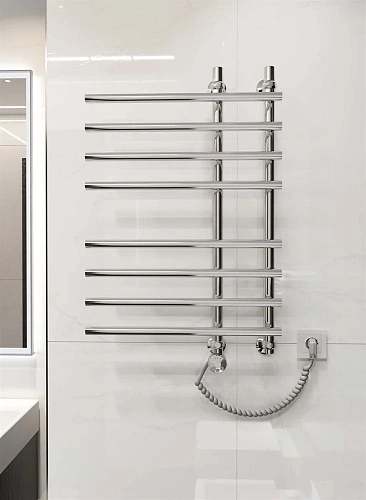 Полотенцесушитель электрический EWRIKA Медея LT 80х55 R, хром 473492 Полотенцесушитель электрический EWRIKA Медея LT 80х55 R, хром 473492