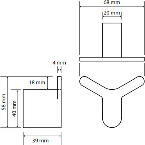 Крючок Bemeta Organic 157106211 Крючок Bemeta Organic 157106211