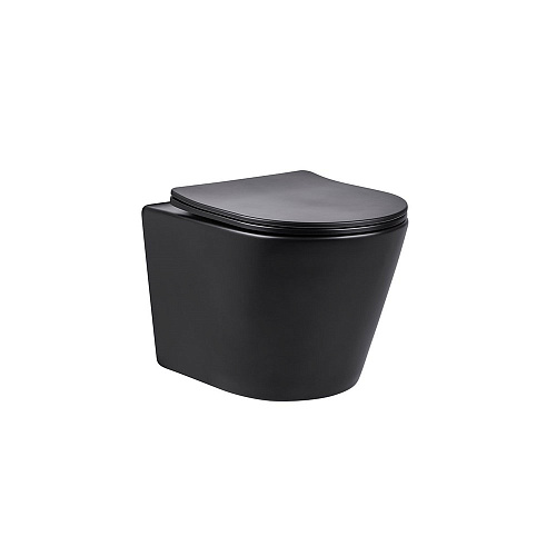 Унитаз подвесной Vincea Piatti VT1-11MB, матовый черный, ультратонкое сиденье soft-close Унитаз подвесной Vincea Piatti VT1-11MB, матовый черный, ультратонкое сиденье soft-close