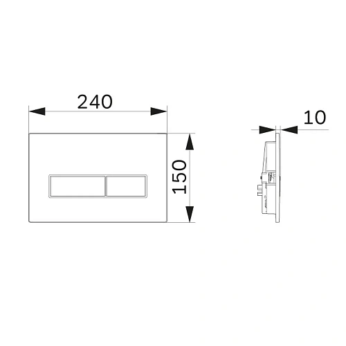 Клавиша смыва AM.PM ErgoFit М I110301 пластик, белый глянцевый Клавиша смыва AM.PM ErgoFit М I110301 пластик, белый глянцевый