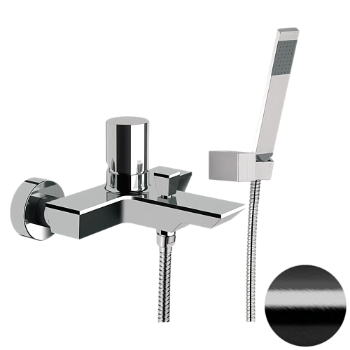 Смеситель для ванны Remer Edge EG502CFP, черный брашированный хром Смеситель для ванны Remer Edge EG502CFP, черный брашированный хром