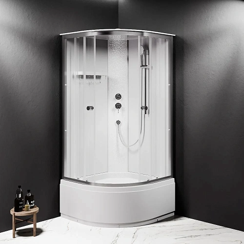 Душевая кабина AM.PM X-Joy W94C-401A-090MT 90x90, четверть круга, профиль хром матовый, стекло прозрачное Душевая кабина AM.PM X-Joy W94C-401A-090MT 90x90, четверть круга, профиль хром матовый, стекло прозрачное