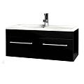 Тумба с раковиной Aquaton Мадрид 100 М черный глянец 1A1280K0MA950 с двумя ящиками Тумба с раковиной Aquaton Мадрид 100 М черный глянец 1A1280K0MA950 с двумя ящиками