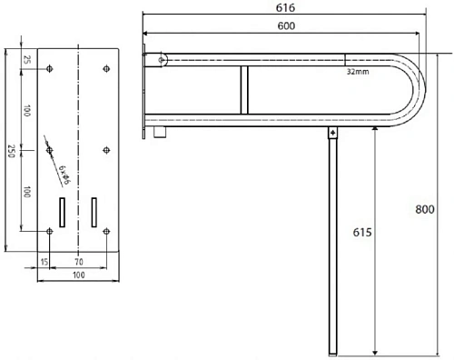 Поручень Bemeta HELP program 301102074N Поручень Bemeta HELP program 301102074N