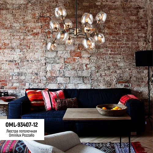 Люстра потолочная Omnilux Pozzallo OML-93407-12 Люстра потолочная Omnilux Pozzallo OML-93407-12