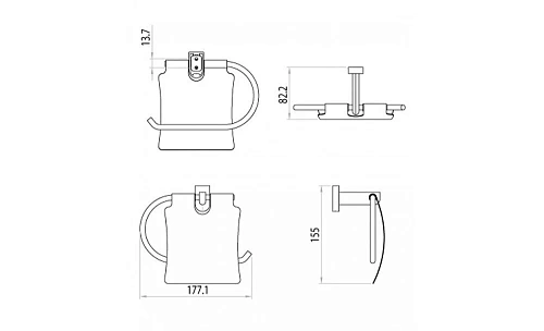 Держатель туалетной бумаги Lemark LM3134C, хром Держатель туалетной бумаги Lemark LM3134C, хром