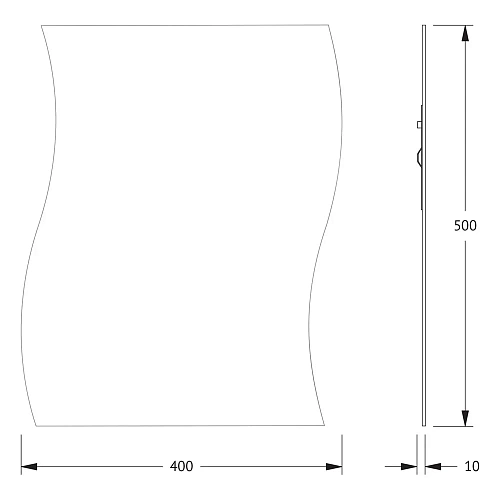 Зеркало Evoform Primary BY 0096 40х50 см со шлифованной кромкой Зеркало Evoform Primary BY 0096 40х50 см со шлифованной кромкой
