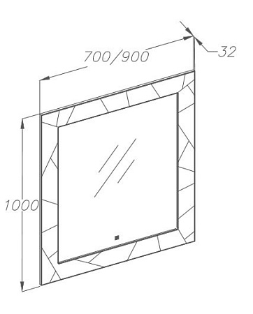 Зеркало Opadiris Луиджи 70 00-00000543 белый матовый Зеркало Opadiris Луиджи 70 00-00000543 белый матовый