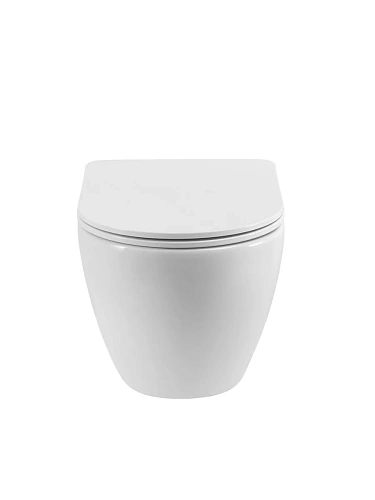 Унитаз подвесной CEZARES STYLUS-TOR CZR-546-TH-TOR/SC безободковый с сиденьем и смывом TORNADO Унитаз подвесной CEZARES STYLUS-TOR CZR-546-TH-TOR/SC безободковый с сиденьем и смывом TORNADO