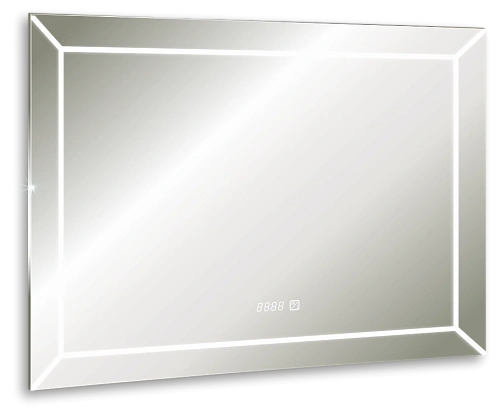 Зеркало SILVER MIRRORS 800x600 часы, сенсорный выключатель VOLL (ФР-00001399) Зеркало SILVER MIRRORS 800x600 часы, сенсорный выключатель VOLL (ФР-00001399)