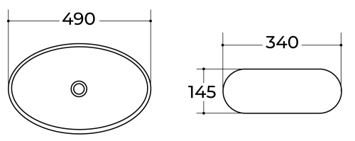 Раковина CHARUS NORTHWALL 700-022W 490x340 белый Раковина CHARUS NORTHWALL 700-022W 490x340 белый