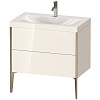 Картинка анонса товара «тумба с раковиной duravit xviu xv4710ob122c 80 см белый глянцевый»
