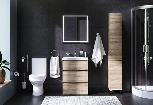 Комплект мебели AM.PM Gem UK91SA душевого уголка с поддоном с унитазом, комплектом смесителей, душевым гарнитуром и аксессуарами Комплект мебели AM.PM Gem UK91SA душевого уголка с поддоном с унитазом, комплектом смесителей, душевым гарнитуром и аксессуарами