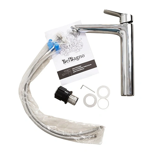 Смеситель для раковины BelBagno DUE-LMC-CRM-W0 хром Смеситель для раковины BelBagno DUE-LMC-CRM-W0 хром