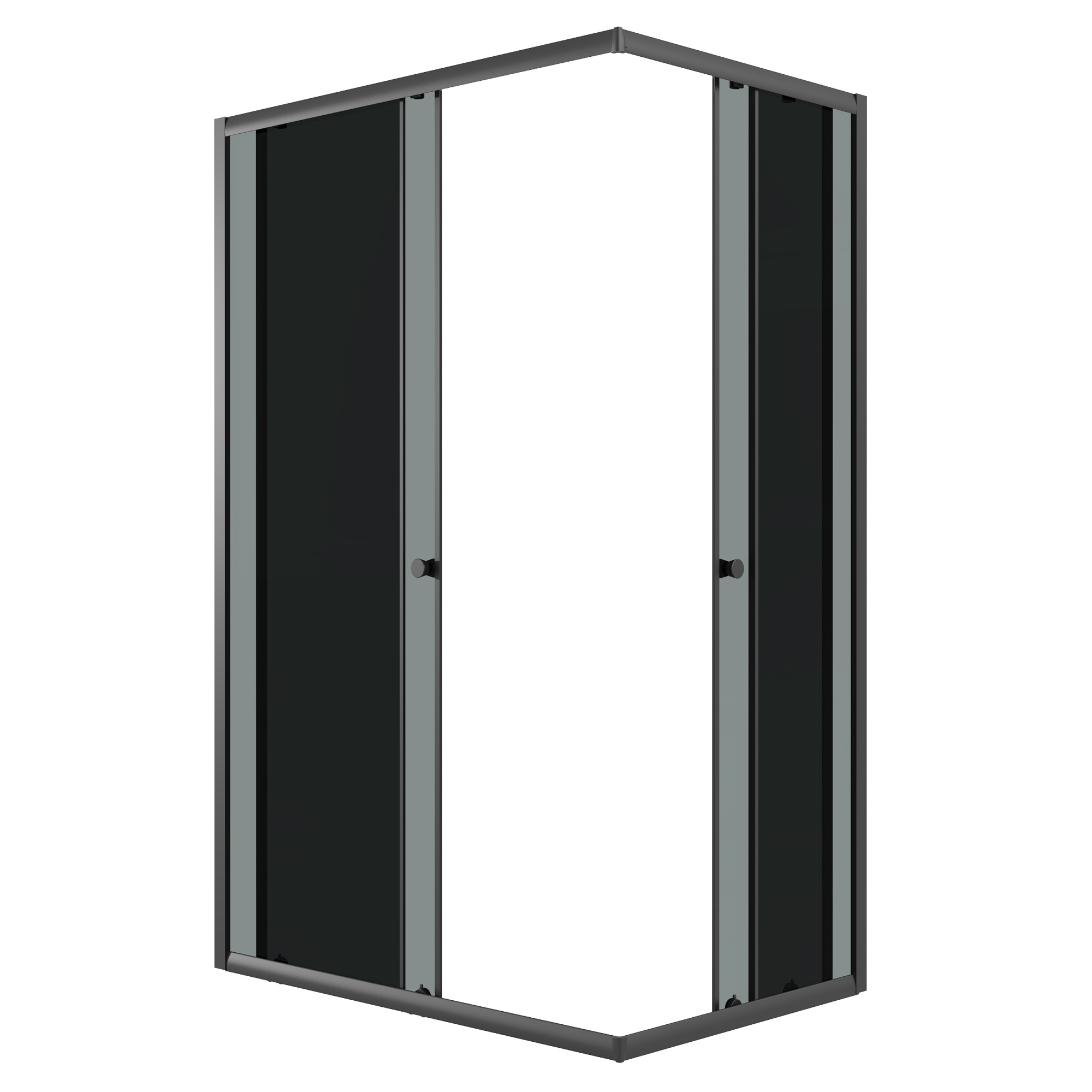 Детальная картинка товара «душевой уголок niagara eco ng-1012-14qt (120x80x190) прямоугольник, раздвиж, профиль черный, стекло тонированное (4мм)»