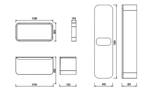 Зеркало Creavit Pion PN1120.01.BB Зеркало Creavit Pion PN1120.01.BB