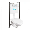 Комплект унитаза Roca Victoria 893105010 Rimless с инсталляцией;сиденьем дюропласт;без панели смыва Комплект унитаза Roca Victoria 893105010 Rimless с инсталляцией;сиденьем дюропласт;без панели смыва