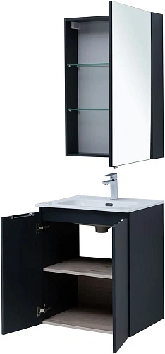 Комплект мебели Aquanet Алвита New 60 2 дверцы, антрацит 00274223 Комплект мебели Aquanet Алвита New 60 2 дверцы, антрацит 00274223