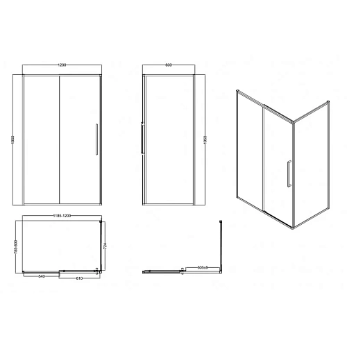 Душевой уголок Esbano SURF (ESOGS128PSC) ESS-128PS-C 120x80x195 Душевой уголок Esbano SURF (ESOGS128PSC) ESS-128PS-C 120x80x195