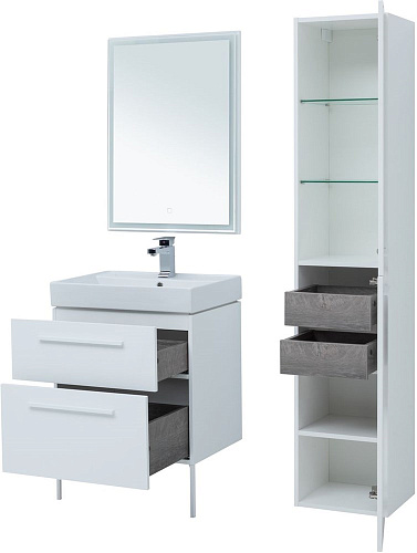 Тумба под раковину Aquanet Nova 60 белый (2 ящика) 00242279 Тумба под раковину Aquanet Nova 60 белый (2 ящика) 00242279