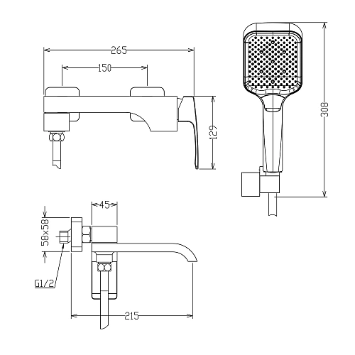 Смеситель для ванны Raglo R02.30.03, золотой сатин Смеситель для ванны Raglo R02.30.03, золотой сатин