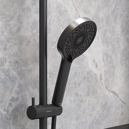 Душевая лейка Damixa Apollo 947020300 круг 3 функции, черный