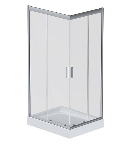 Душевой уголок AM.PM Gem W90G-404-100280-MT 100х80 стекло прозрачное, профиль серебро матовое Душевой уголок AM.PM Gem W90G-404-100280-MT 100х80 стекло прозрачное, профиль серебро матовое