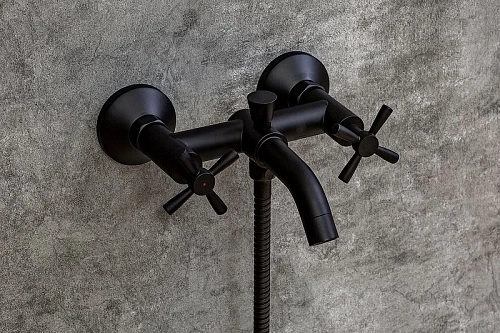 Комплект смесителей Orange Mia M34-381b черный Комплект смесителей Orange Mia M34-381b черный