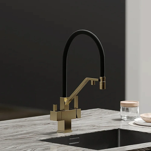 Смеситель для кухни Sancos Loro SC4007BG под фильтр, брашированное золото Смеситель для кухни Sancos Loro SC4007BG под фильтр, брашированное золото